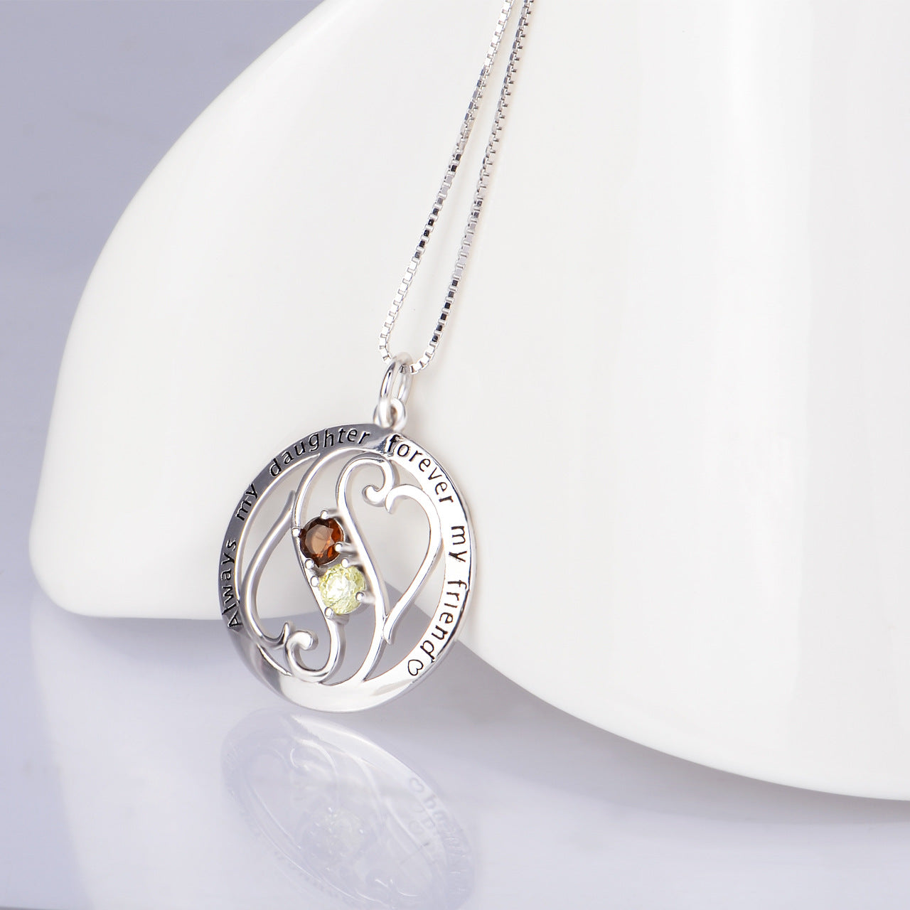 Mom s Love Always My Daughter Forever My Friend Pendant Necklace