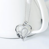 Seven Season Mom’s Love Double Heart Mom Comforting Baby Pendant Necklace
