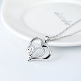 Seven Season Mom’s Love Double Heart Mom Comforting Baby Pendant Necklace