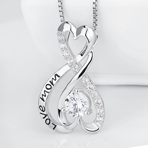 Seven Season Mom’s Love Infinity Heart Love Mom Pendant Necklace
