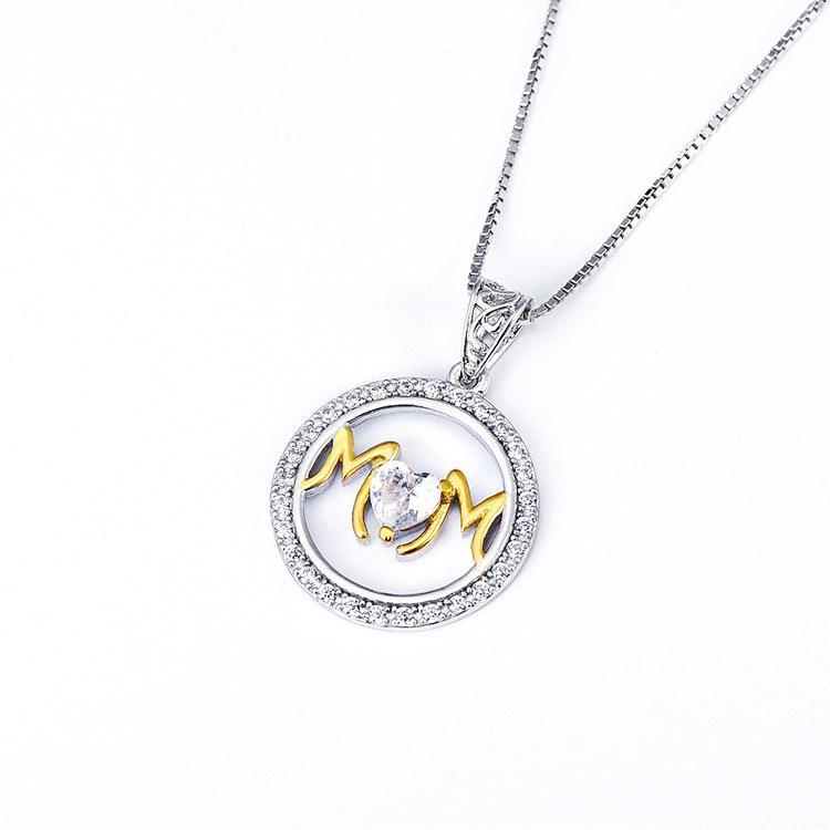 Mom circle necklace deals