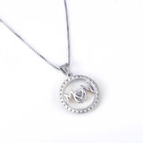 Seven Season Mom’s Love Mom Circle Pendant Necklace
