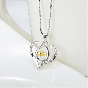 Seven Season Mom’s Love Mom and Baby Holding Hand Pendant Necklace