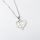 Seven Season Mom’s Love Mom and Baby Holding Hand Pendant Necklace