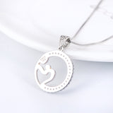 Seven Season Mom’s Love Mom with Baby Hand in Hand Pendant Necklace