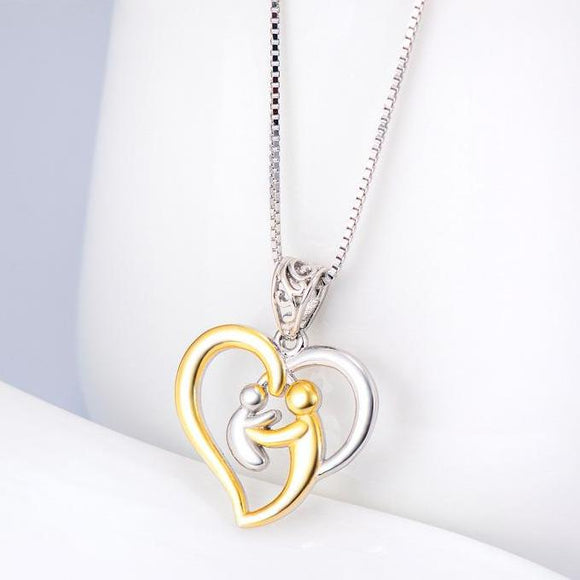 Mom and son store pendant