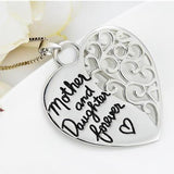Seven Season Mom’s Love Mother and Daughter Forever Scrollwork Pendant Necklace
