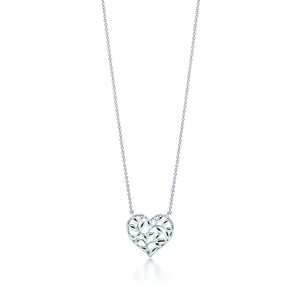 Seven Season Olive Leaf Heart Pendant Necklace