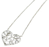 Seven Season Olive Leaf Heart Pendant Necklace