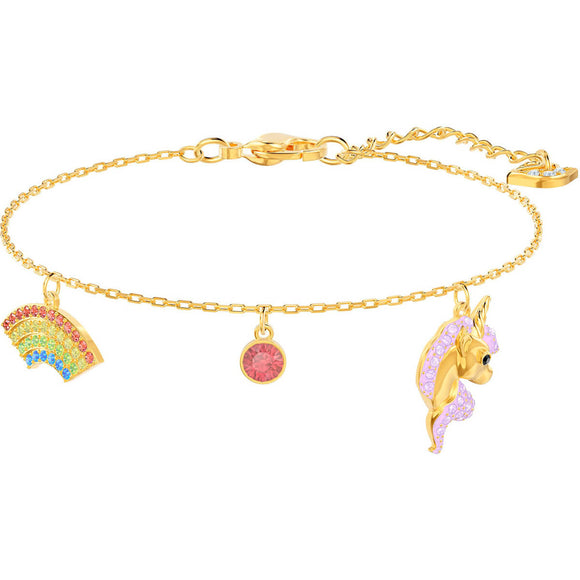 Seven Season Out of this World Unicorn Multi-Colored Gold Plating Bracelet Swarovski