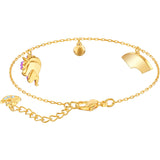 Seven Season Out of this World Unicorn Multi-Colored Gold Plating Bracelet Swarovski