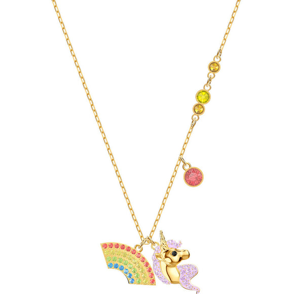 Seven Season Out of this World Unicorn Multi-Colored Gold Plating Necklace Swarovski