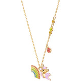 Seven Season Out of this World Unicorn Multi-Colored Gold Plating Necklace Swarovski