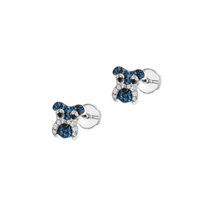 Seven Season Puppy Wang Wang Petite Morgen Schnauzer Stud Earrings