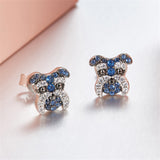 Seven Season Puppy Wang Wang Petite Morgen Schnauzer Stud Earrings