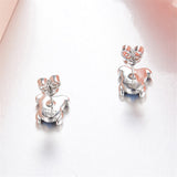 Seven Season Puppy Wang Wang Petite Morgen Schnauzer Stud Earrings