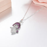 Seven Season Puppy Wang Wang Toy Poodle Sophie Pendant Necklace