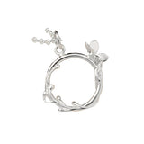 Seven Season Silver Butterfly Ring Pendant Necklace