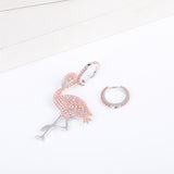 Seven Season Silver Pink Flamingo Asymmetric Earrings apm Monaco