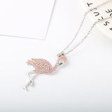 Seven Season Silver Pink Flamingo Necklace apm Monaco