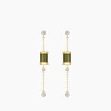 Seven Season Sleeping Castle Aurora Thread Spindle Chain Earrings HEFANG Jewelry