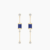 Seven Season Sleeping Castle Aurora Thread Spindle Chain Earrings HEFANG Jewelry