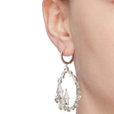 Seven Season Sleeping Castle Hoop Drop Earrings HEFANG Jewelry