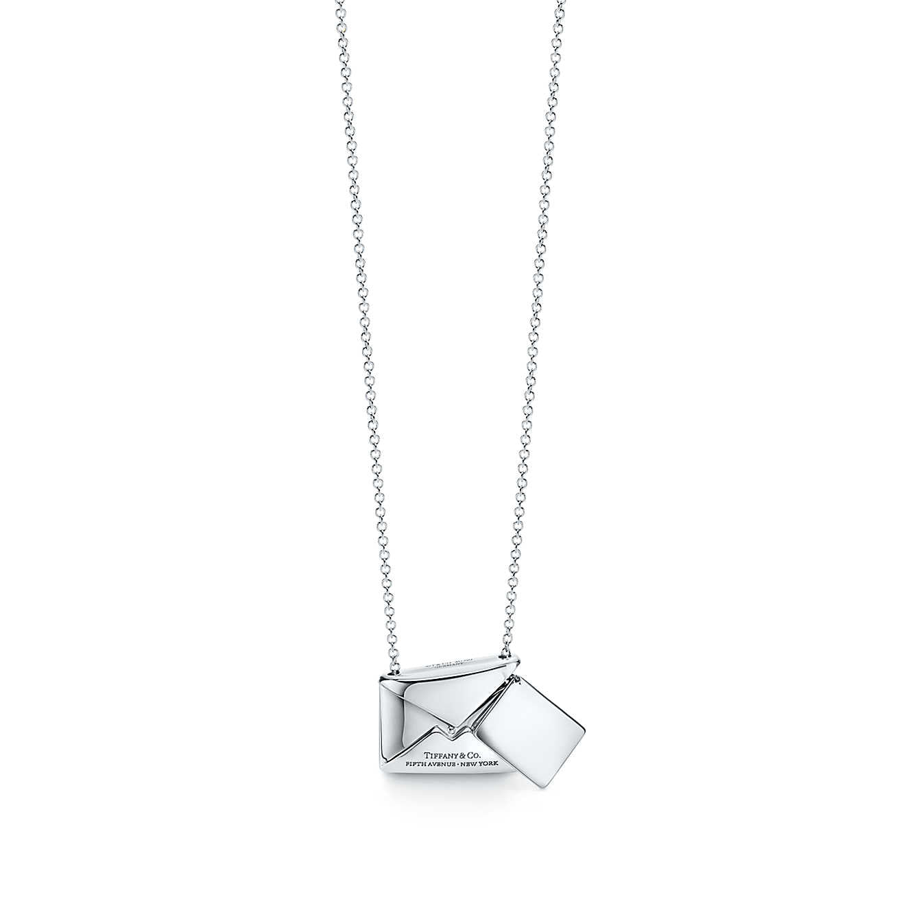 Tiffany store envelope necklace