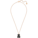 Swarovski Teddy 3D Black Rose Gold Plating Pendant Necklace -Seven Season