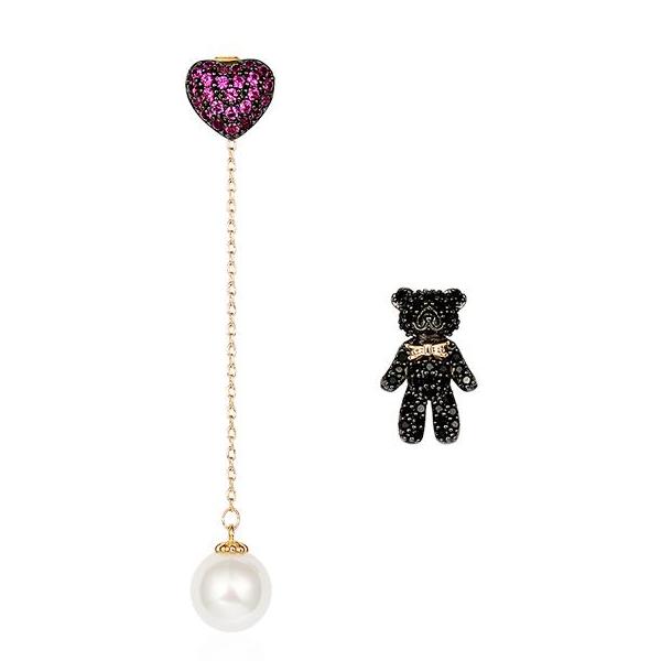 Teddy bear discount stud earrings