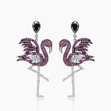 Seven Season Tropical Island Flamingo Earrings - HEFANG Jewelry