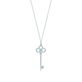 Seven Season Unlock Happiness Crown Key Pendant Necklace 