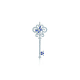 Seven Season Unlock Happiness Enchant Dragonfly Sapphires Key Pendant Necklace