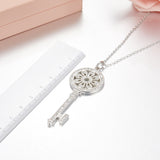 Seven Season Unlock Happiness Petals Key Pendant Necklace