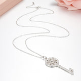 Seven Season Unlock Happiness Petals Key Pendant Necklace