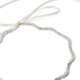 Seven Season Wedding Bowknot Lace Silver Ribbon Tie Choker HEFANG Jewelry
