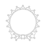 Seven Season Wedding Court Lace Silver Necklace HEFANG Jewelry