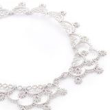 Seven Season Wedding Court Lace Silver Necklace HEFANG Jewelry