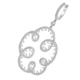 Seven Season Wedding Embroidery Silver Openwork Drop Earrings HEFANG Jewelry