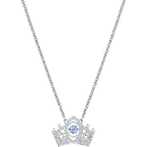 Swarovski Bee A Queen Blue Rhodium Plated Pendant Necklace-Seven Season