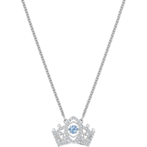 Swarovski Bee A Queen Blue Rhodium Plated Pendant Necklace-Seven Season