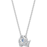 Swarovski Bee A Queen Blue Rhodium Plated Pendant Necklace-Seven Season