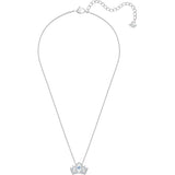 Swarovski Bee A Queen Blue Rhodium Plated Pendant Necklace-Seven Season