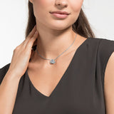 Swarovski Bee A Queen Blue Rhodium Plated Pendant Necklace-Seven Season
