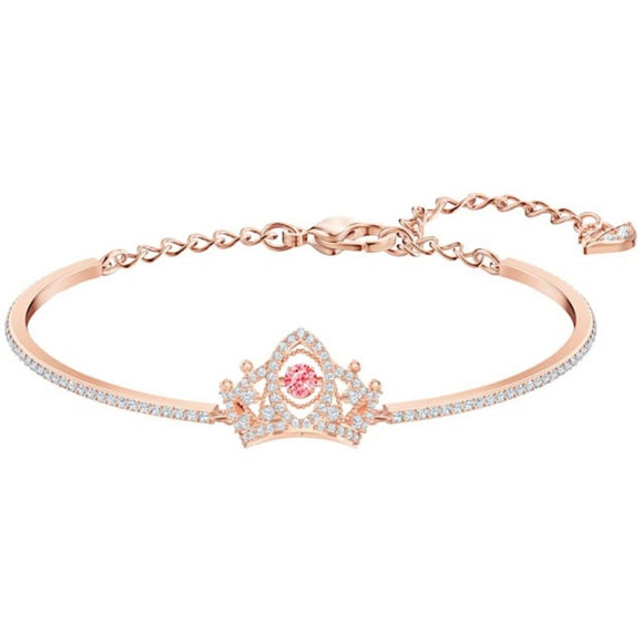 Swarovski Bee A Queen Red Rose-Gold Tone Plated Bangle-Seven Season