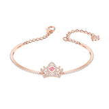 Swarovski Bee A Queen Red Rose-Gold Tone Plated Bangle-Seven Season