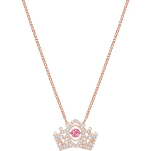 Swarovski Bee A Queen Red Rose-Gold Tone Plated Pendant Necklace-Seven Season