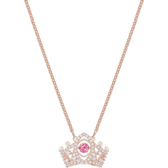 Swarovski Bee A Queen Red Rose-Gold Tone Plated Pendant Necklace-Seven Season