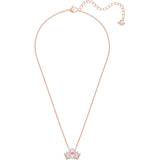 Swarovski Bee A Queen Red Rose-Gold Tone Plated Pendant Necklace-Seven Season