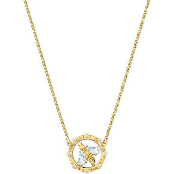 Swarovski Bee A Queen White Gold-Tone Plated Pendant Necklace-Seven Season